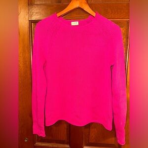 JCrew Pink Cable Knit Sweater Size M